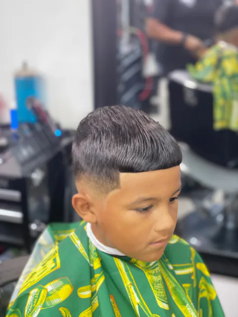 Kids haircut with textured top and fade